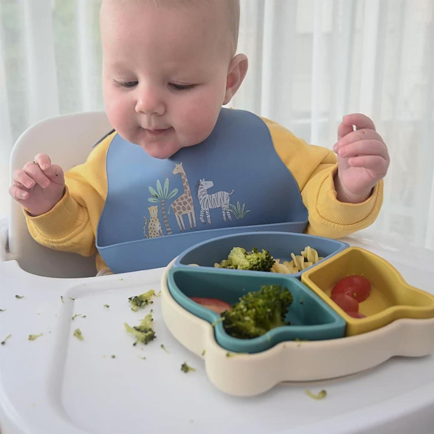 Baberos de Silicona LITTLE RAWR 2 Juegos Impermeables BPA Free