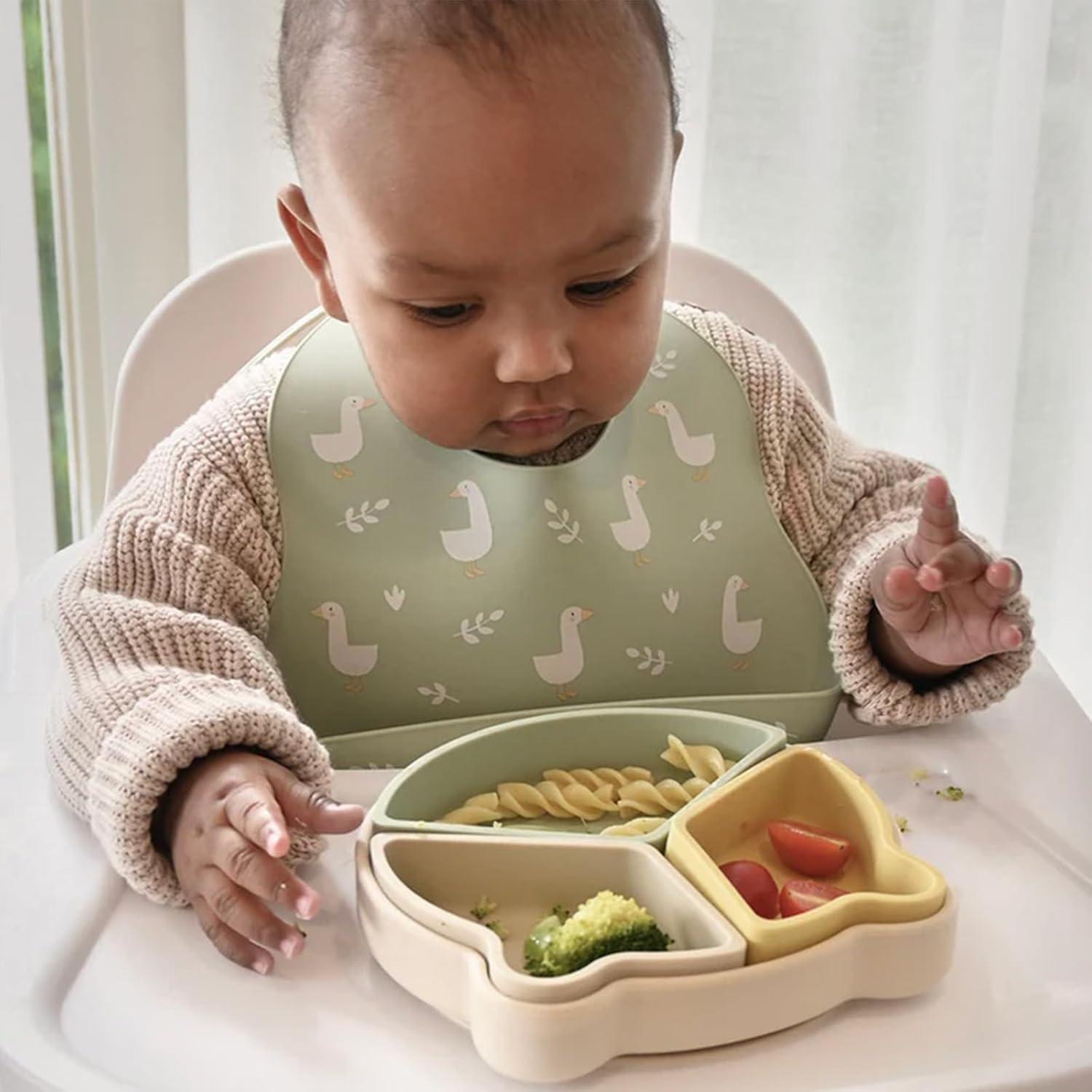 Baberos de Silicona LITTLE RAWR 2 Juegos Impermeables BPA Free