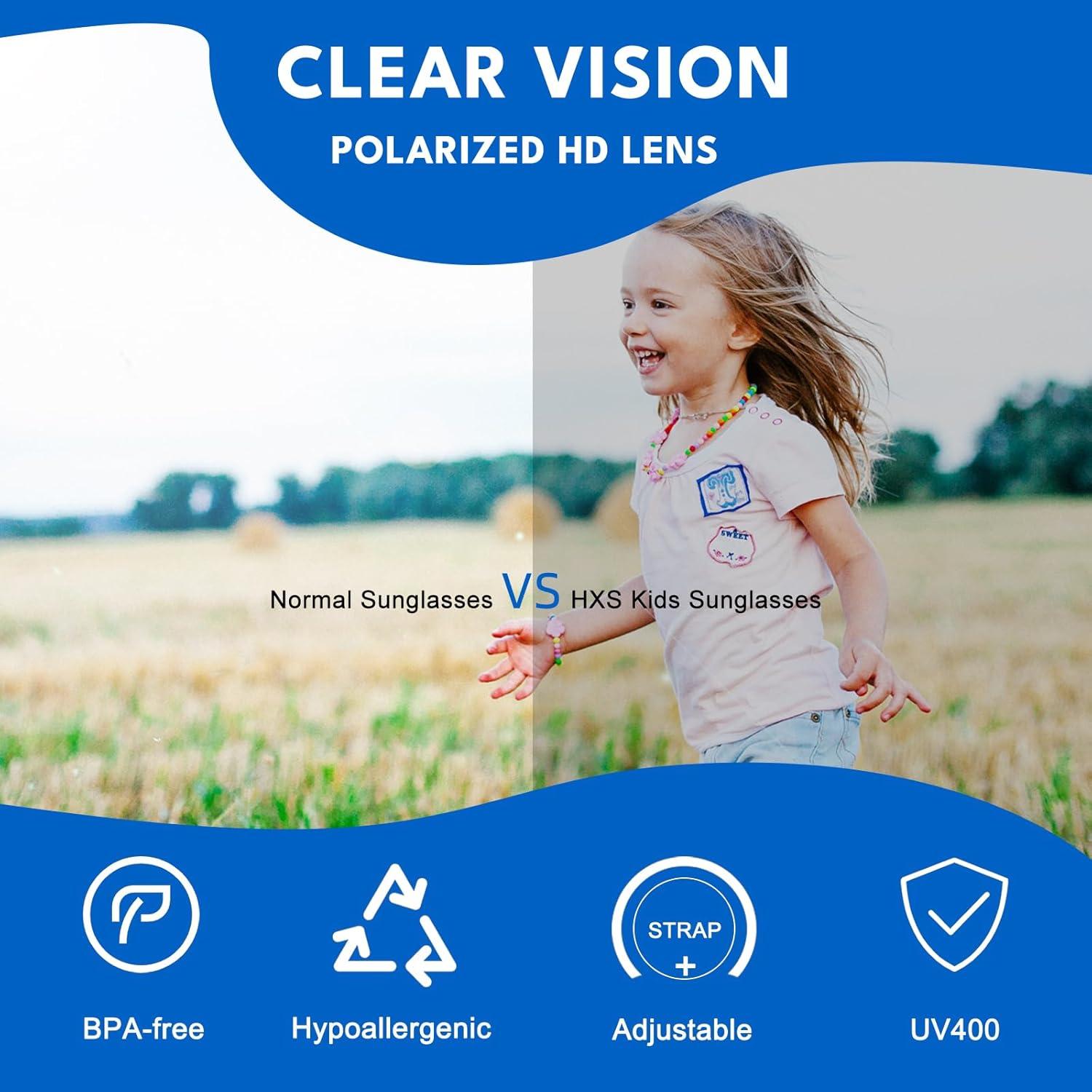 Gafas de Sol Polarizadas HXS para Niños 0-4 Años con Correa