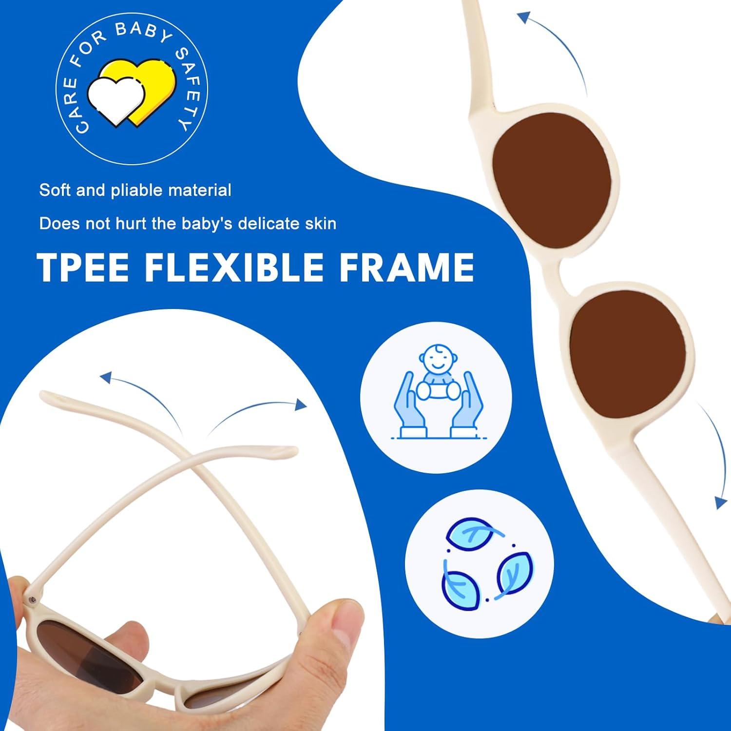 Gafas de Sol Polarizadas HXS para Niños 0-4 Años con Correa