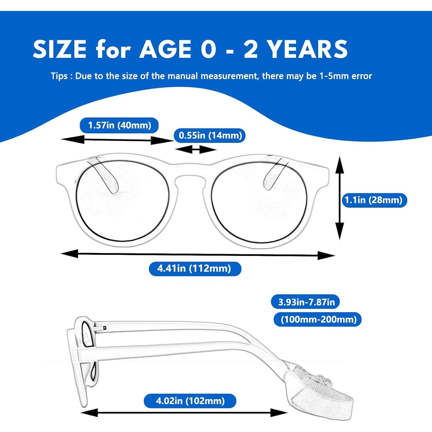 Gafas de Sol Polarizadas HXS para Niños 0-4 Años con Correa