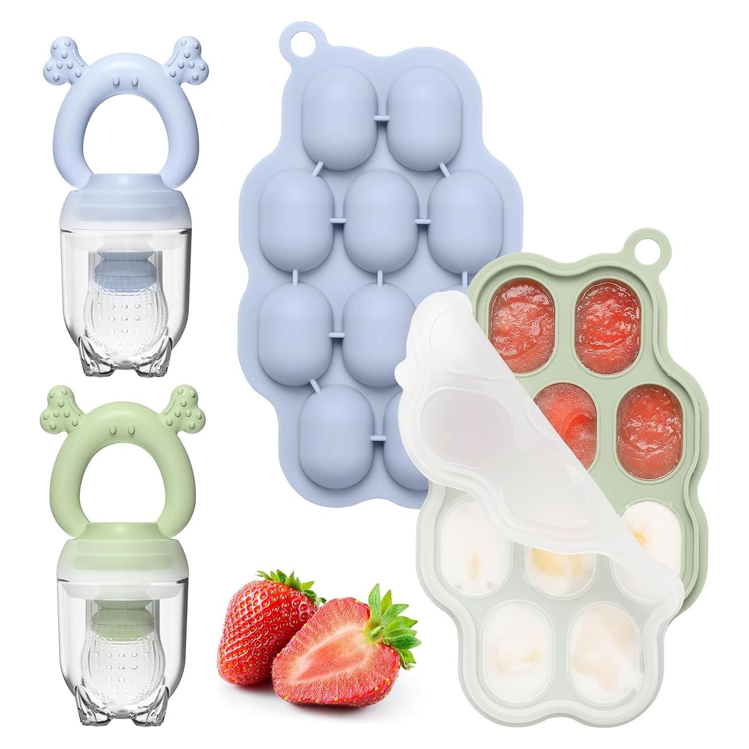 Moldes de Popsicle KingKam para Bebés + Alimentador de Frutas