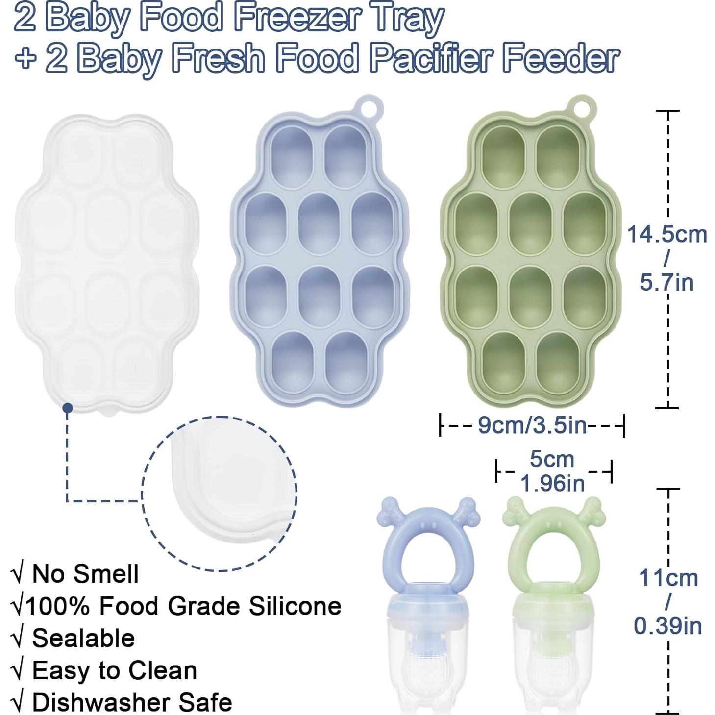 Moldes de Popsicle KingKam para Bebés + Alimentador de Frutas