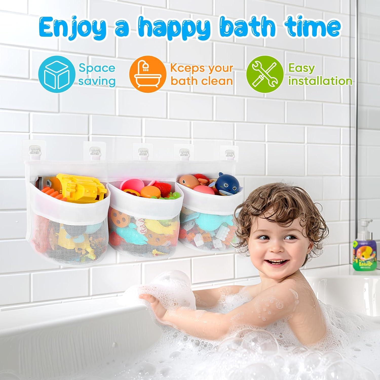 Organizador de Juguetes de Baño Satumho Blanco - 3 Compartimentos