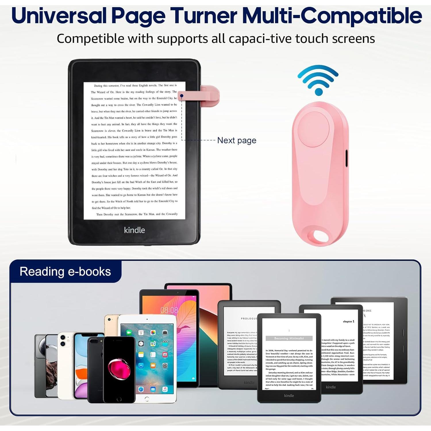 Control Remoto Pasador de Página DATAFY para Kindle y Tablets