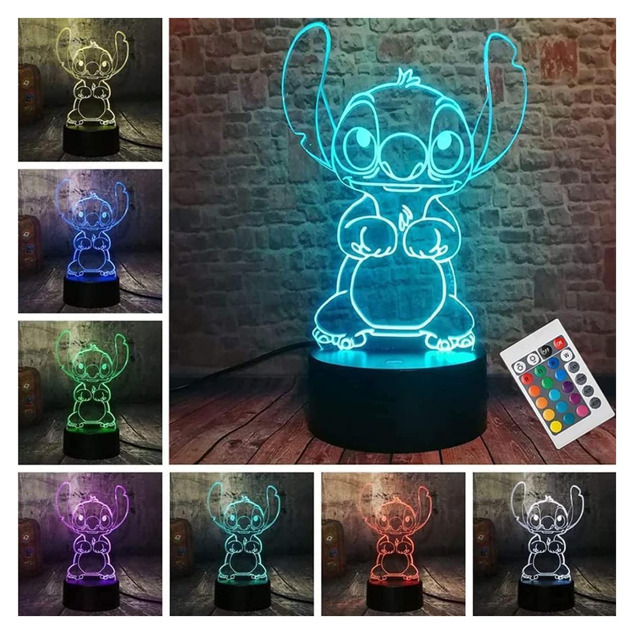 Luz Nocturna 3D LOUHH LED Inteligente 16 Colores Control Remoto