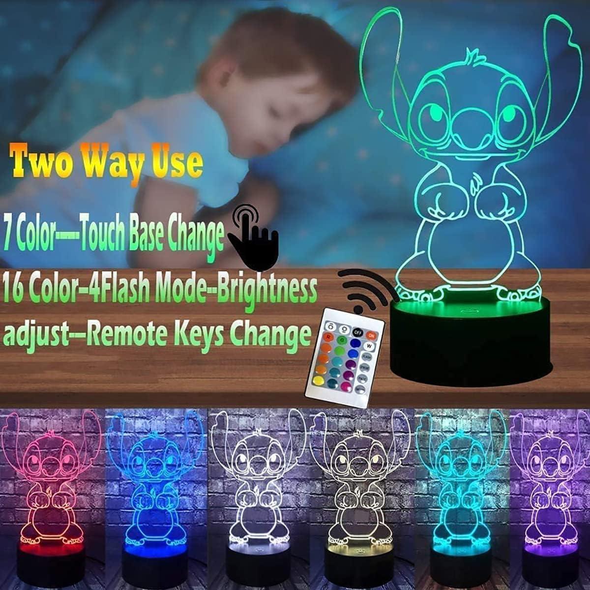 Luz Nocturna 3D LOUHH LED Inteligente 16 Colores Control Remoto