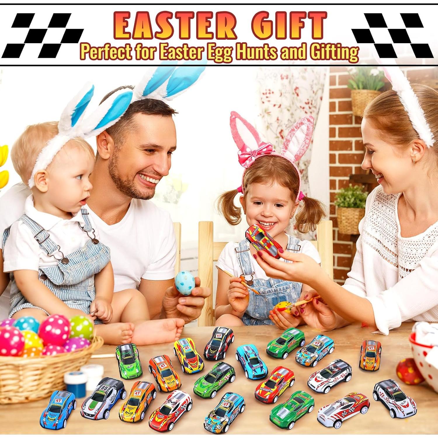 Coches de Retroceso DERTE - 28 Mini Vehículos de Metal