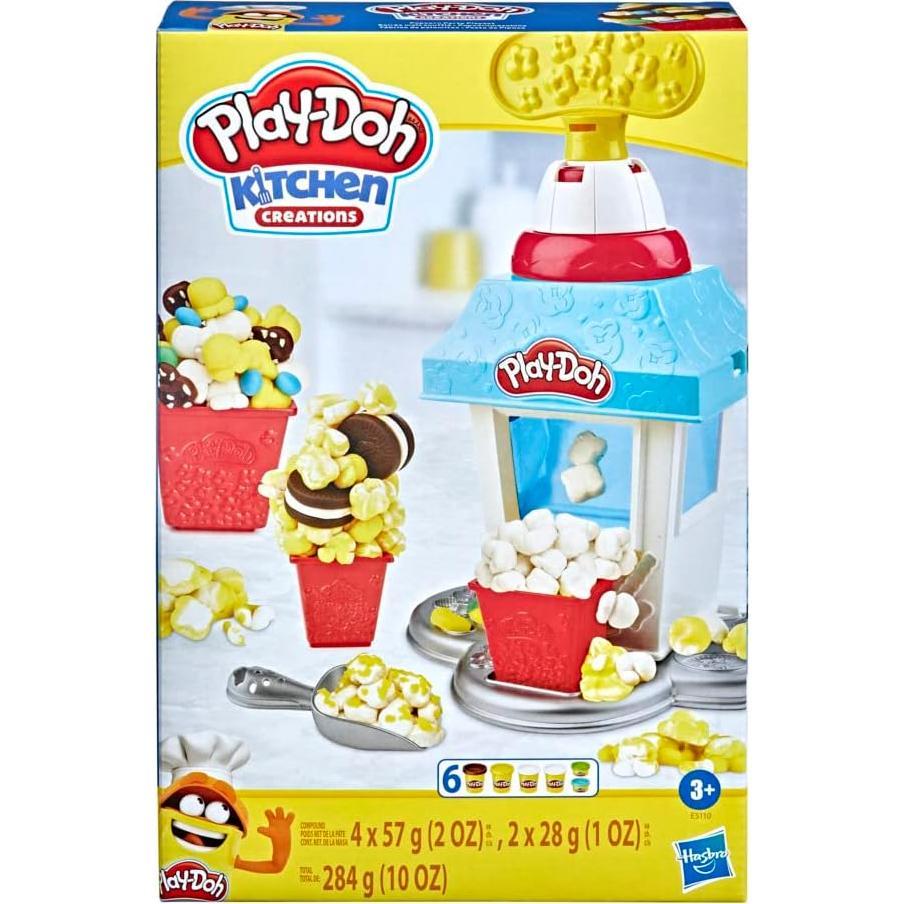 Juego de Comida de Fiesta de Palomitas Play-Doh con 6 Latas