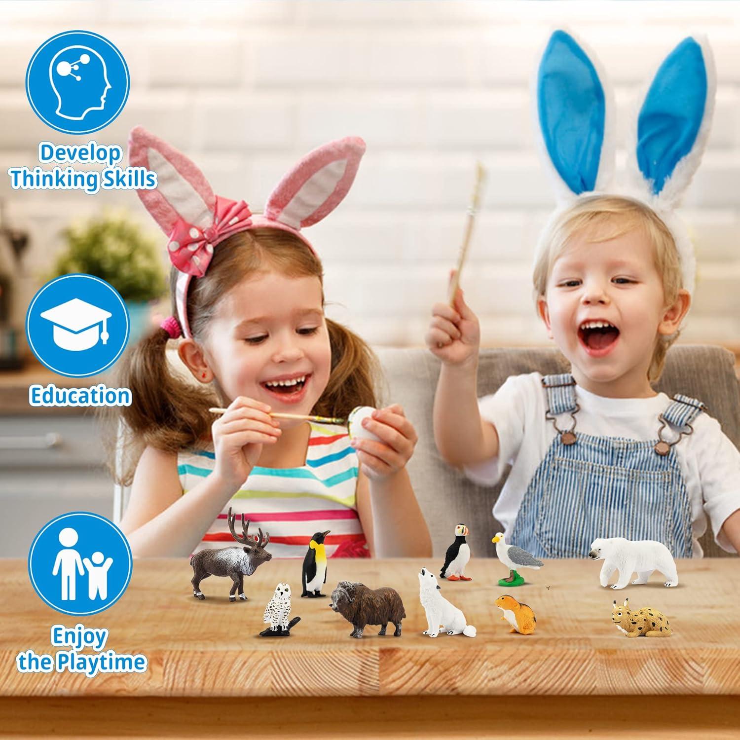 Toymany 14PCS Figuras Mini Animales Árticos Juguetes Educativos