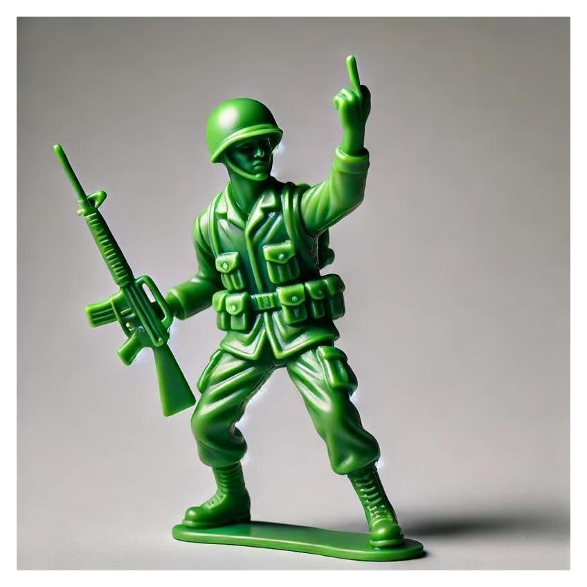 Figuras de Soldado Verde Divertido OJKET - 5.08 cm