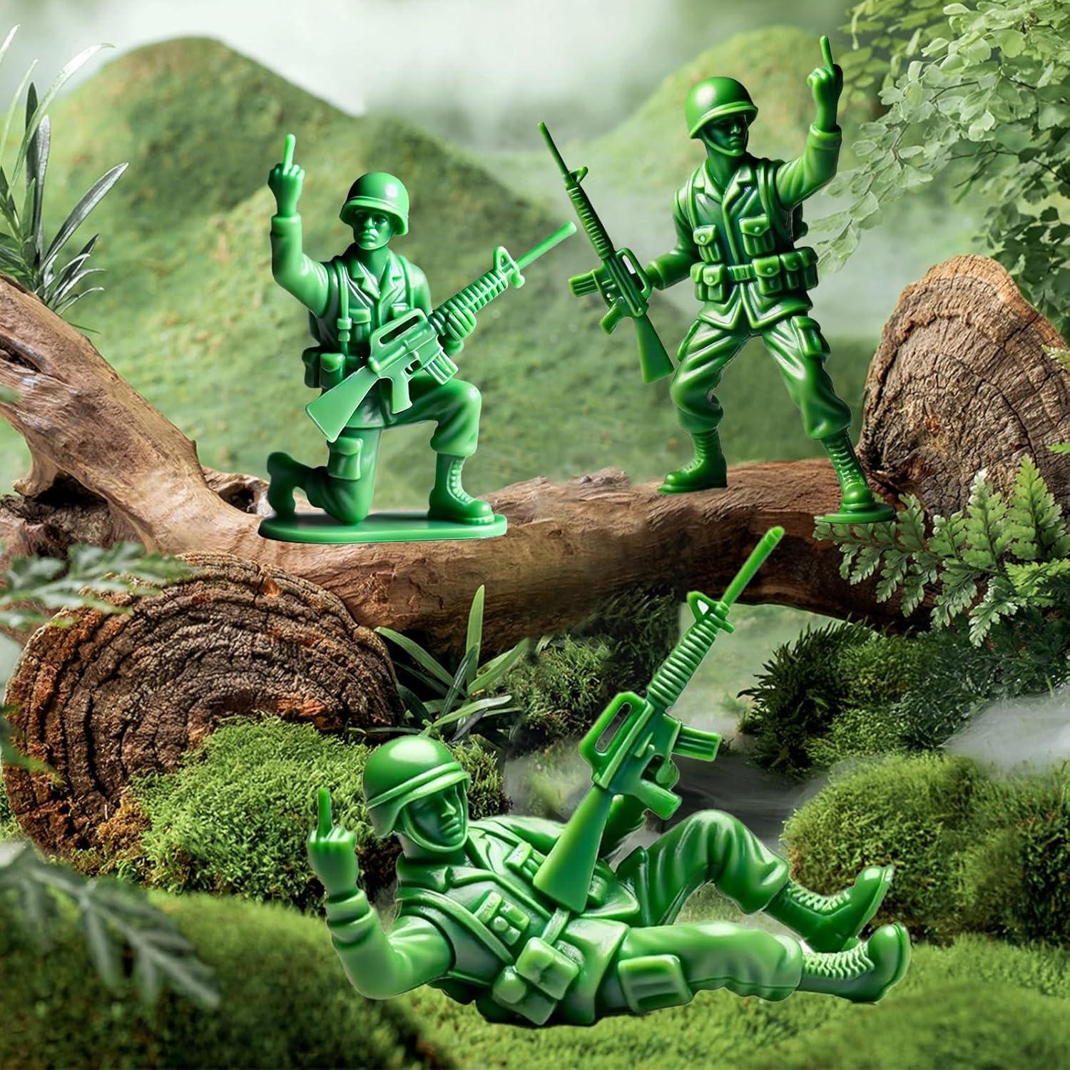 Figuras de Soldado Verde Divertido OJKET - 5.08 cm