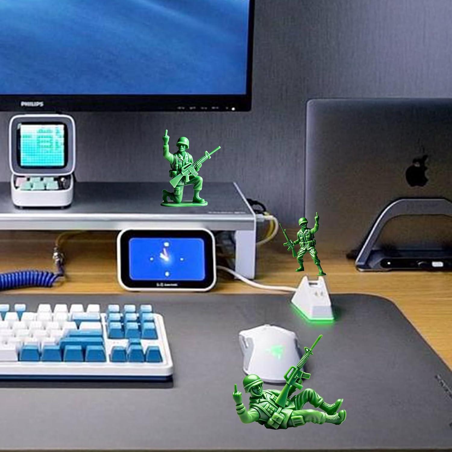 Figuras de Soldado Verde Divertido OJKET - 5.08 cm