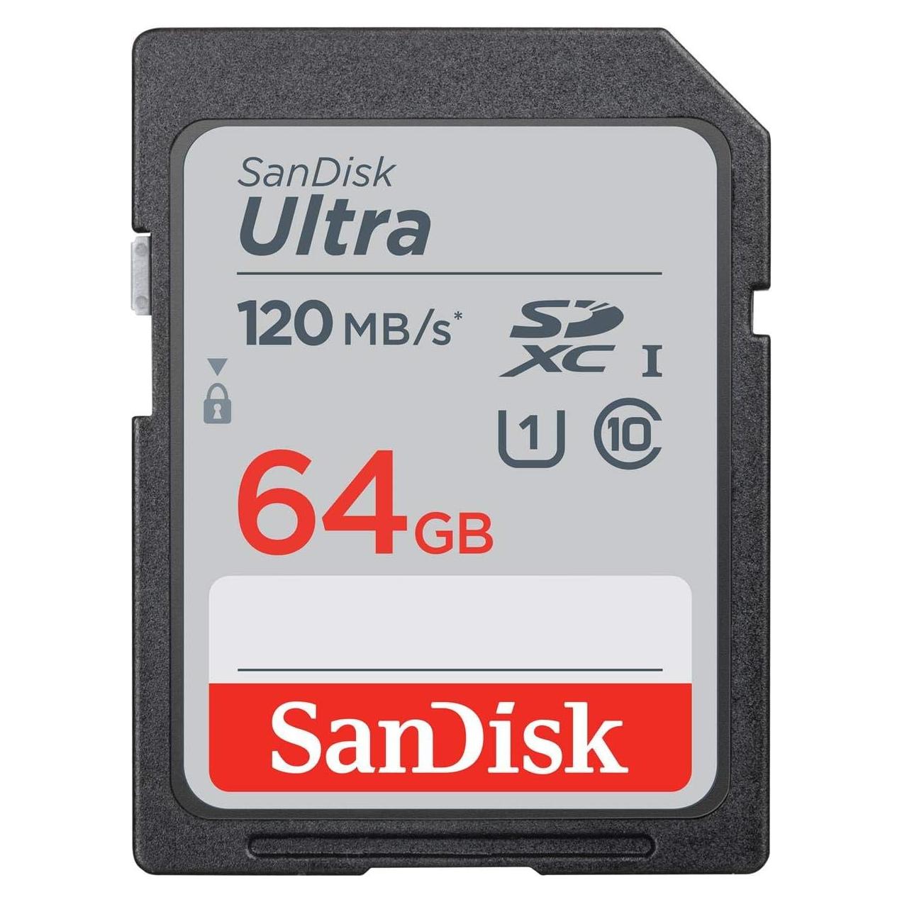 Tarjeta de Memoria SanDisk 64GB Ultra SDXC UHS-I 120MB/s