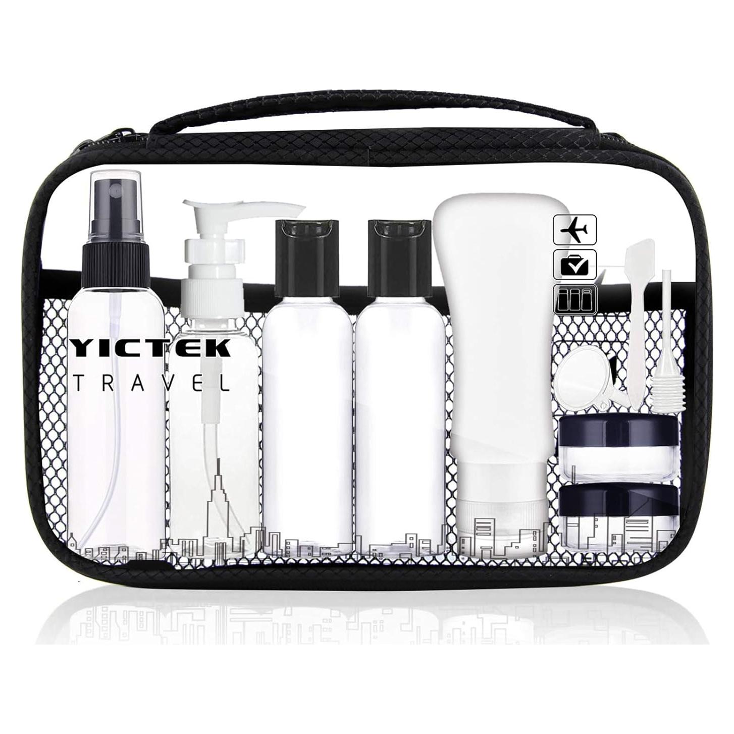 Kit de Botellas de Viaje YICTEK 60ml y 50ml - Aprobado TSA