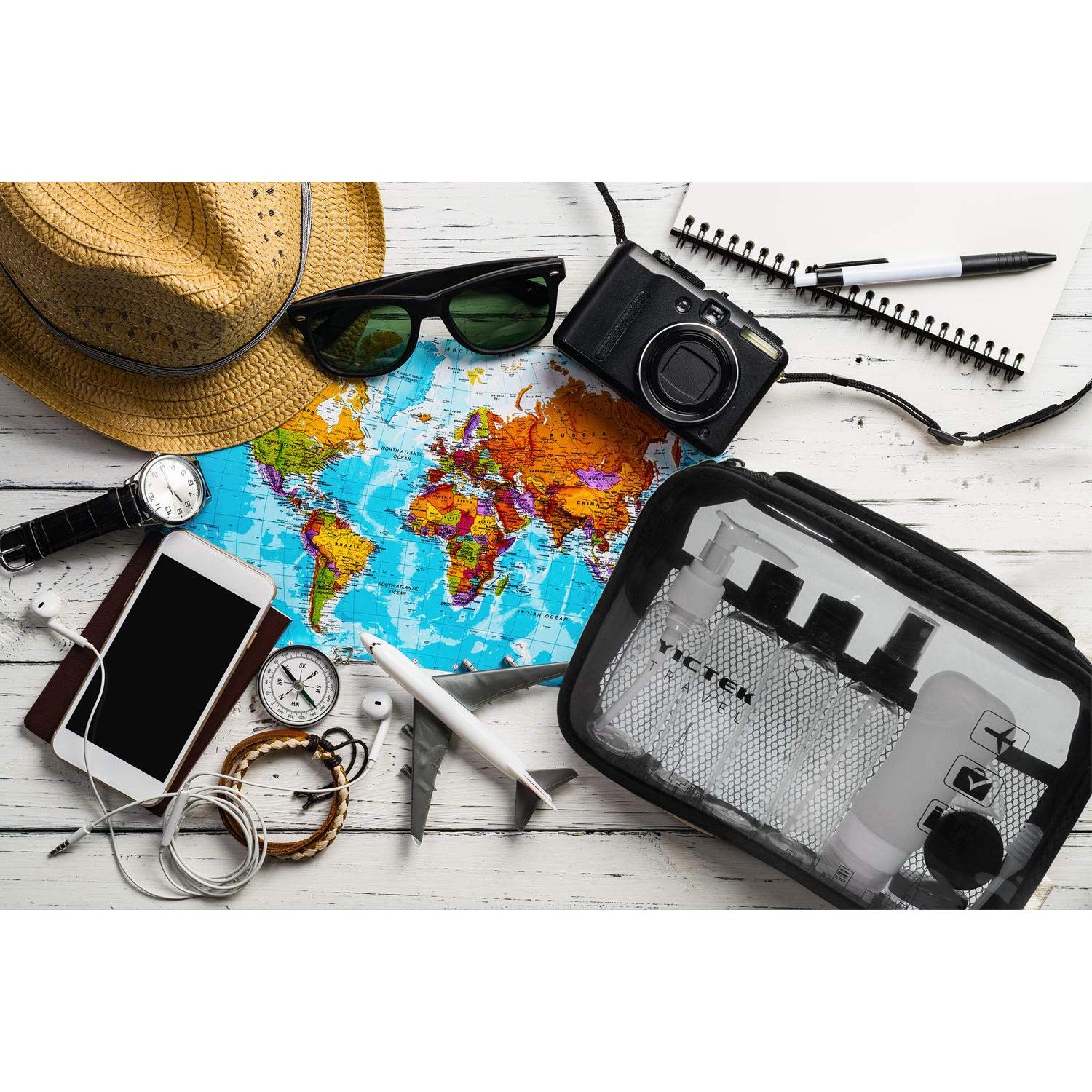 Kit de Botellas de Viaje YICTEK 60ml y 50ml - Aprobado TSA