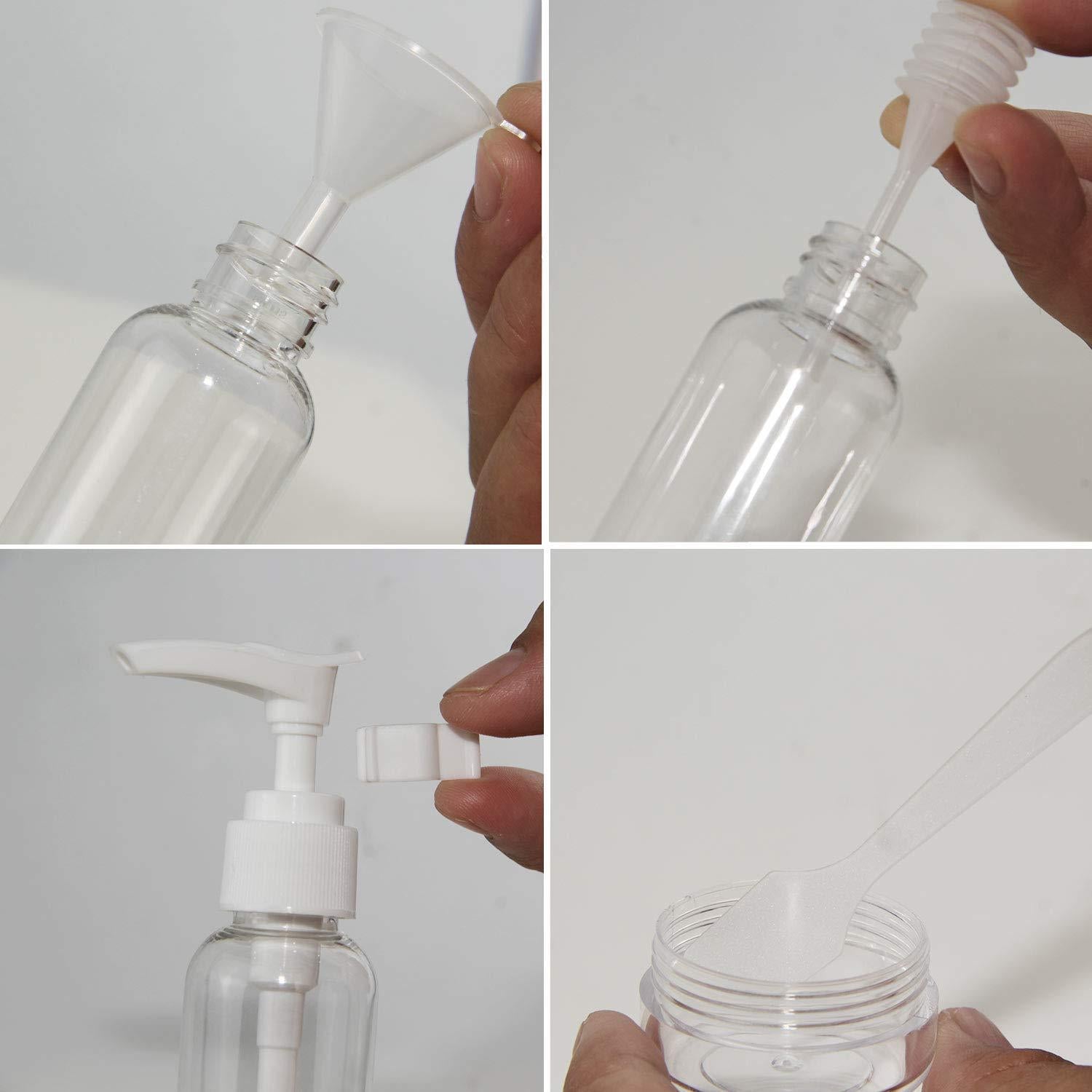 Kit de Botellas de Viaje YICTEK 60ml y 50ml - Aprobado TSA