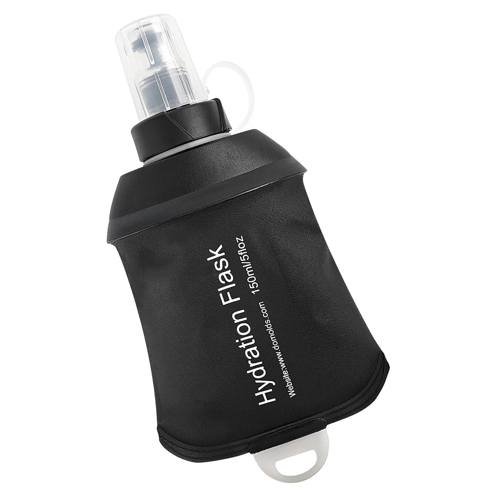 Botella de Agua Colapsable WILDREEDS 150ml Negra TPU