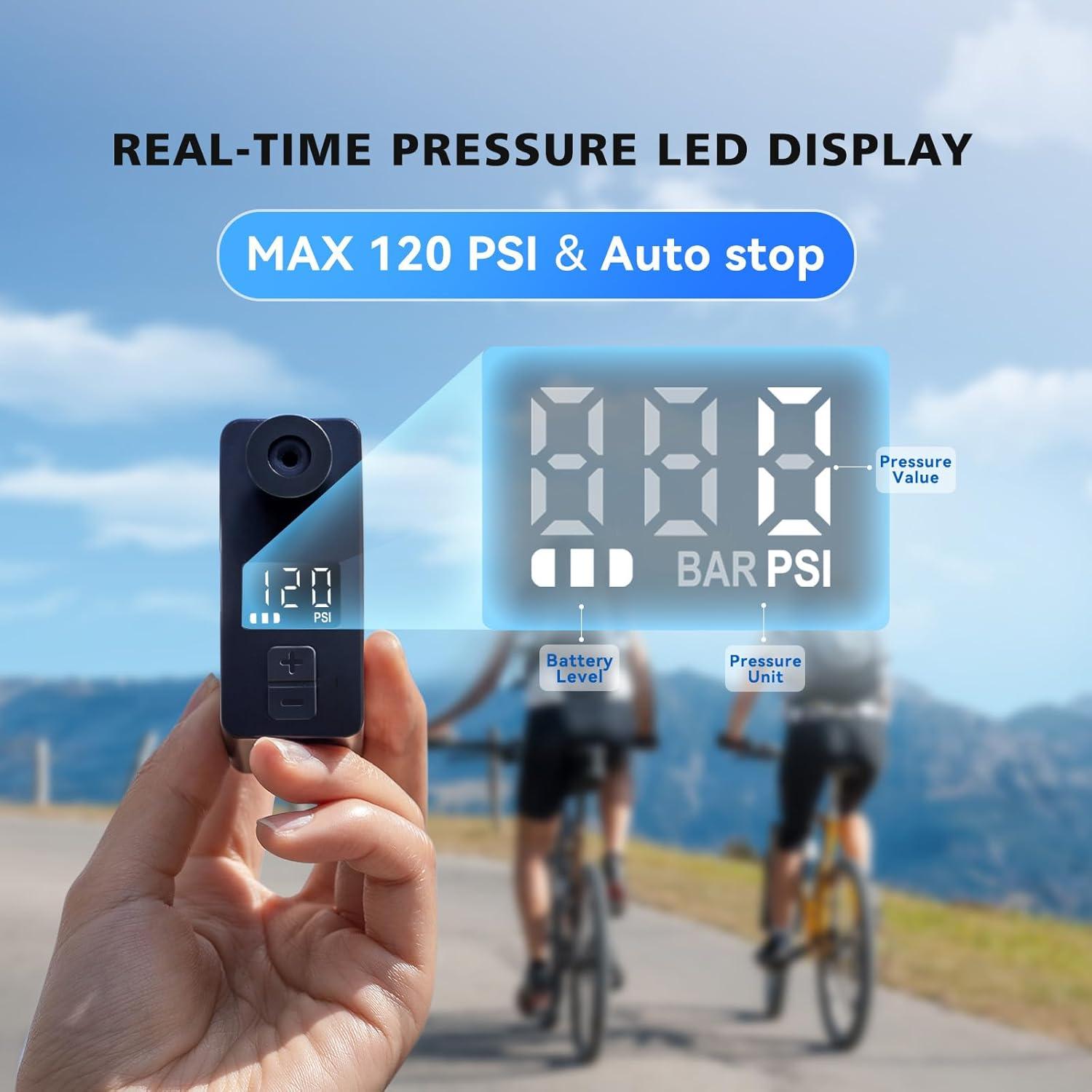 Bomba de Bicicleta AIRBANK POCKET PRO con Manómetro 120 PSI