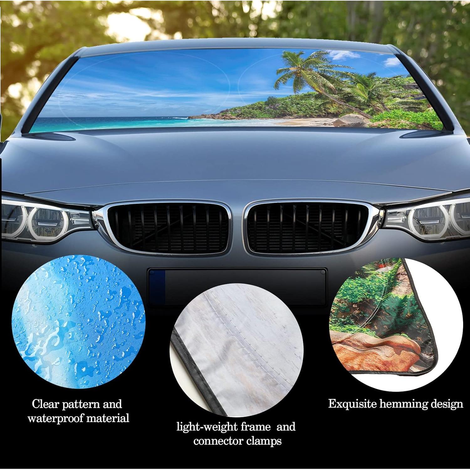 Cubierta Solar Plegable Woanger para Parabrisas 160x80cm Playa