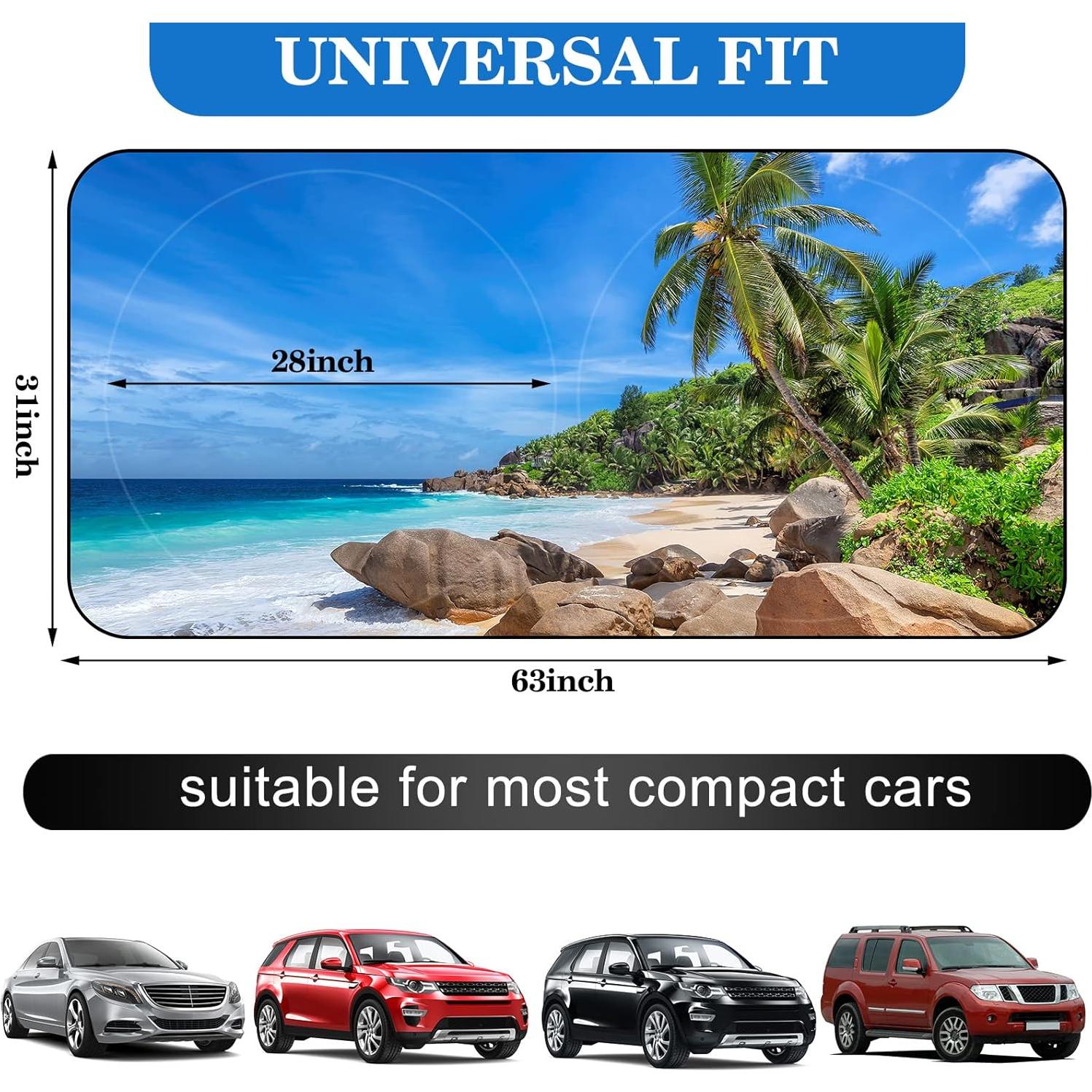 Cubierta Solar Plegable Woanger para Parabrisas 160x80cm Playa