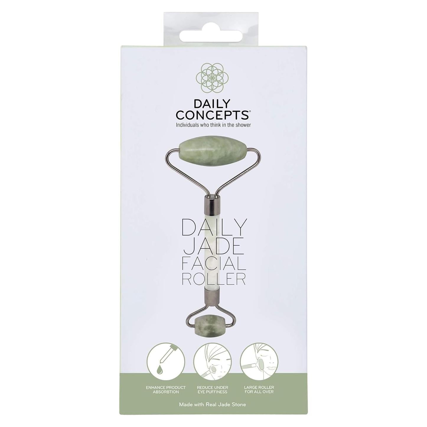 Rodillo Facial de Jade 100% Auténtico - Drenaje Linfático