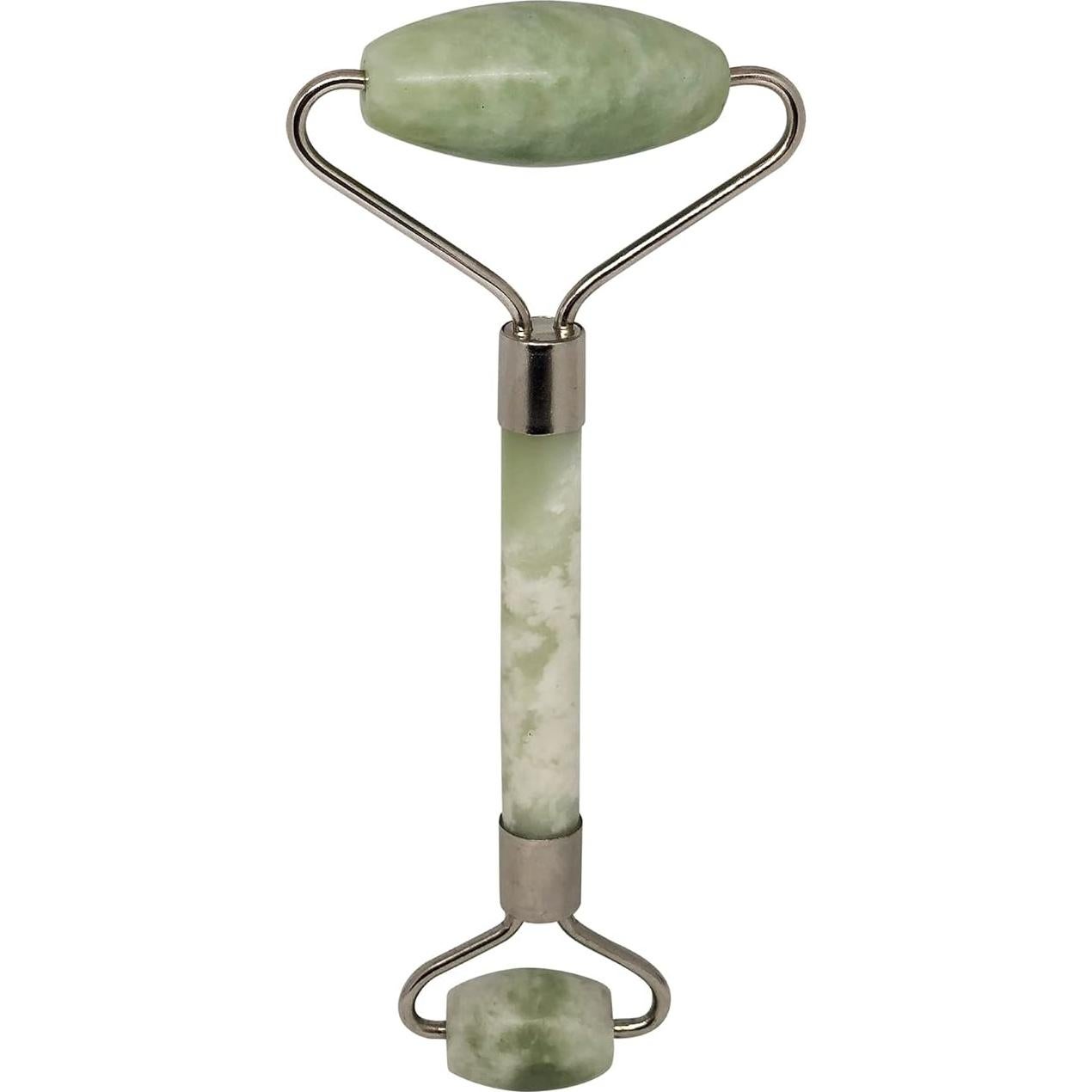 Rodillo Facial de Jade 100% Auténtico - Drenaje Linfático