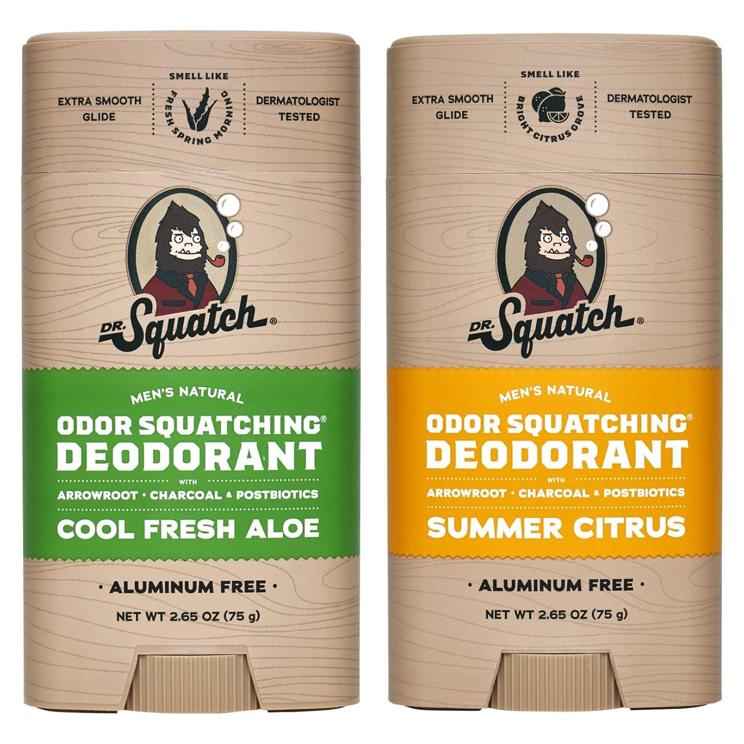 Desodorante Natural Dr. Squatch para Hombres - Aloe y Cítricos - 150 g (2-Pack)