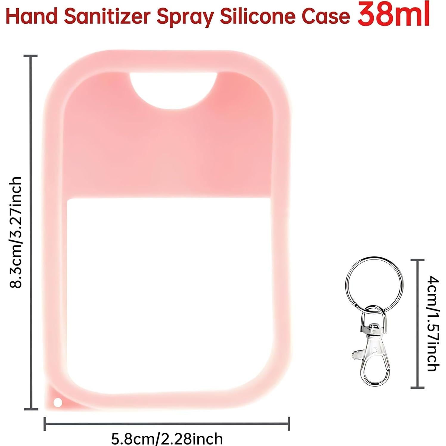 Shockproof Silicone Sleeve - Anti-Slip Grip & Swivel Keychain Case for Power Mist/Glow Mist 1.28oz | Travel-Friendly Protection (3 pcs)