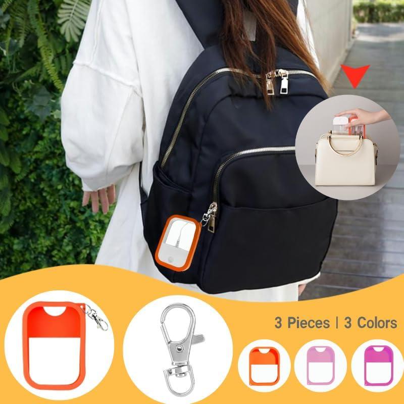 Shockproof Silicone Sleeve - Anti-Slip Grip & Swivel Keychain Case for Power Mist/Glow Mist 1.28oz | Travel-Friendly Protection (3 pcs)