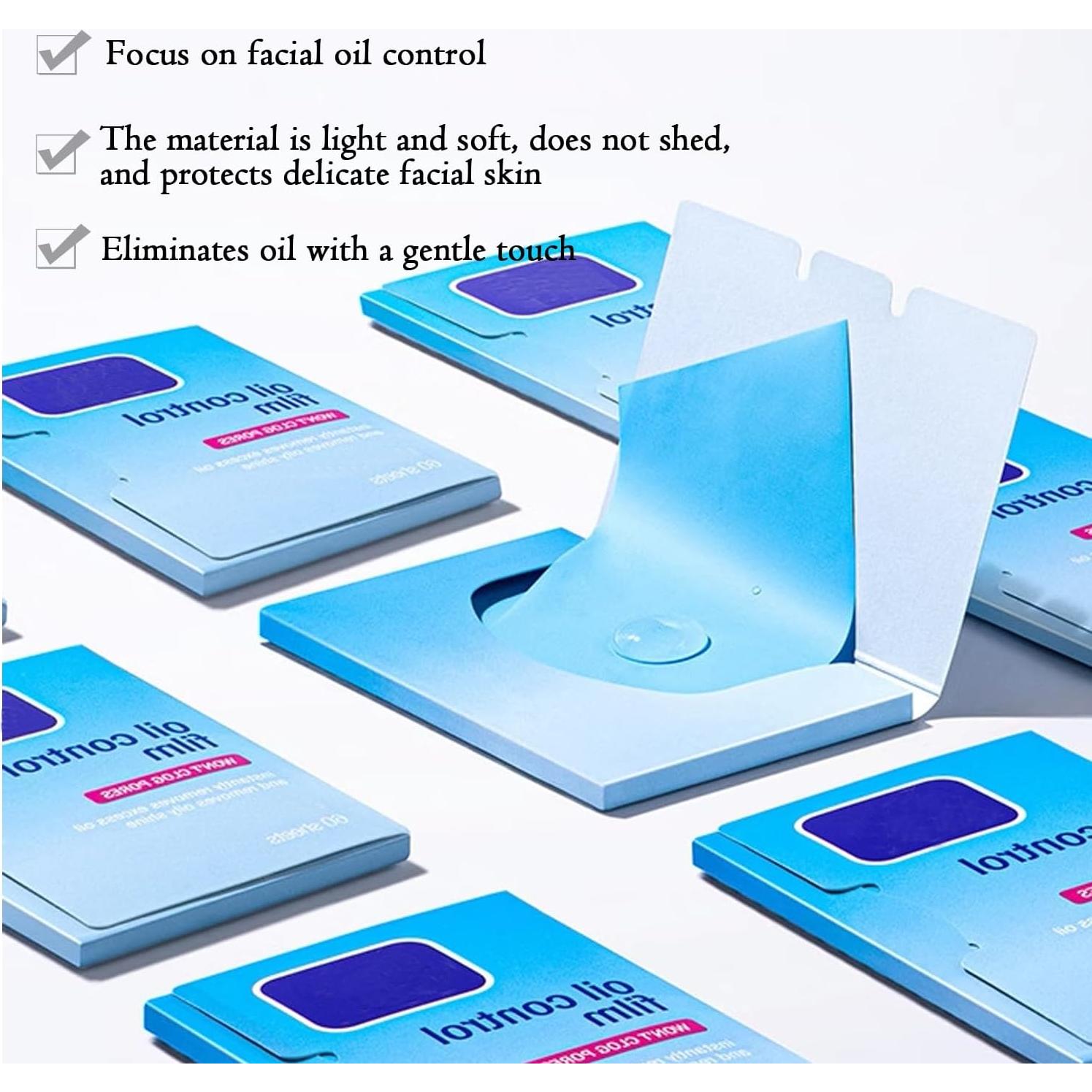 Hojas Absorbentes de Aceite Aaiffey Azul 60 Hojas Piel Grasa