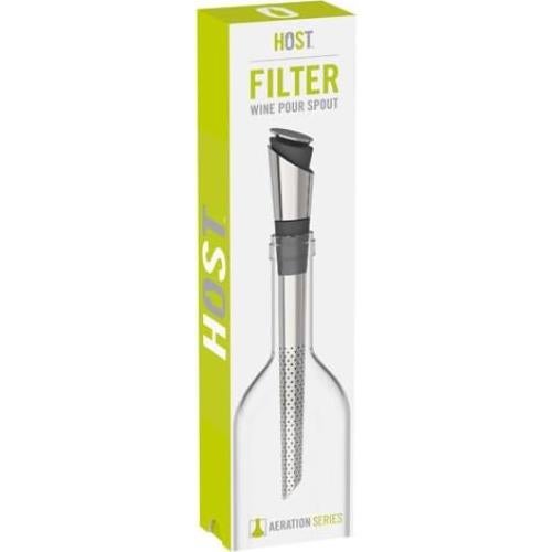 Vertedor de Vino Filtrante HOST de Acero Inoxidable 20 cm