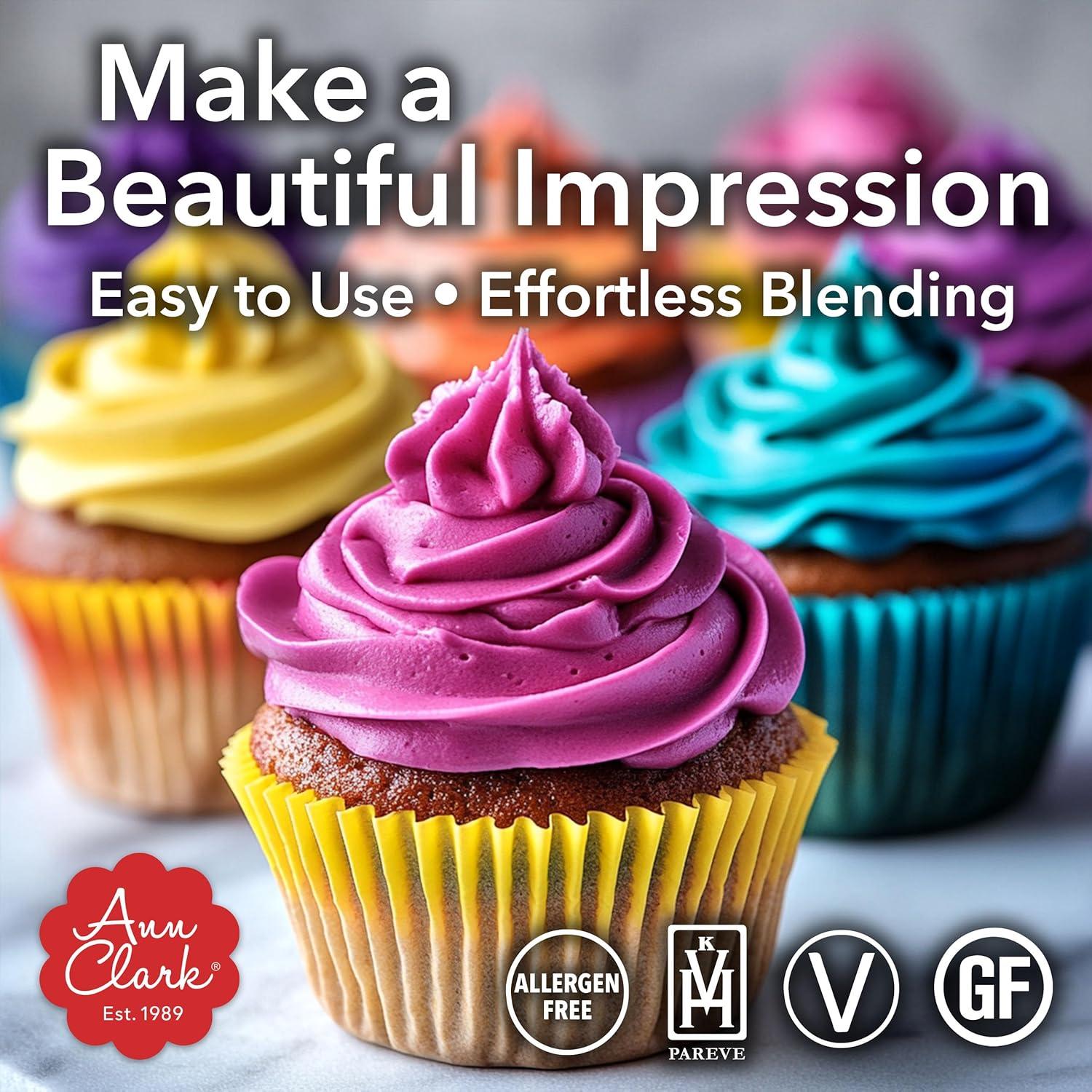 Colorante Alimentario en Gel Ann Clark 20 g - 6 Colores Vibrantes