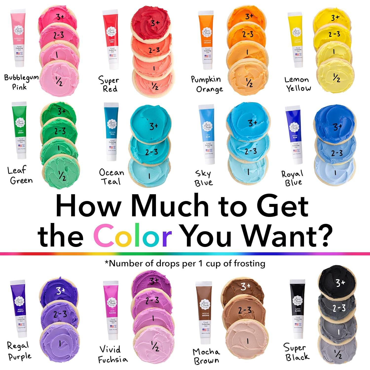 Colorante Alimentario en Gel Ann Clark 20 g - 6 Colores Vibrantes