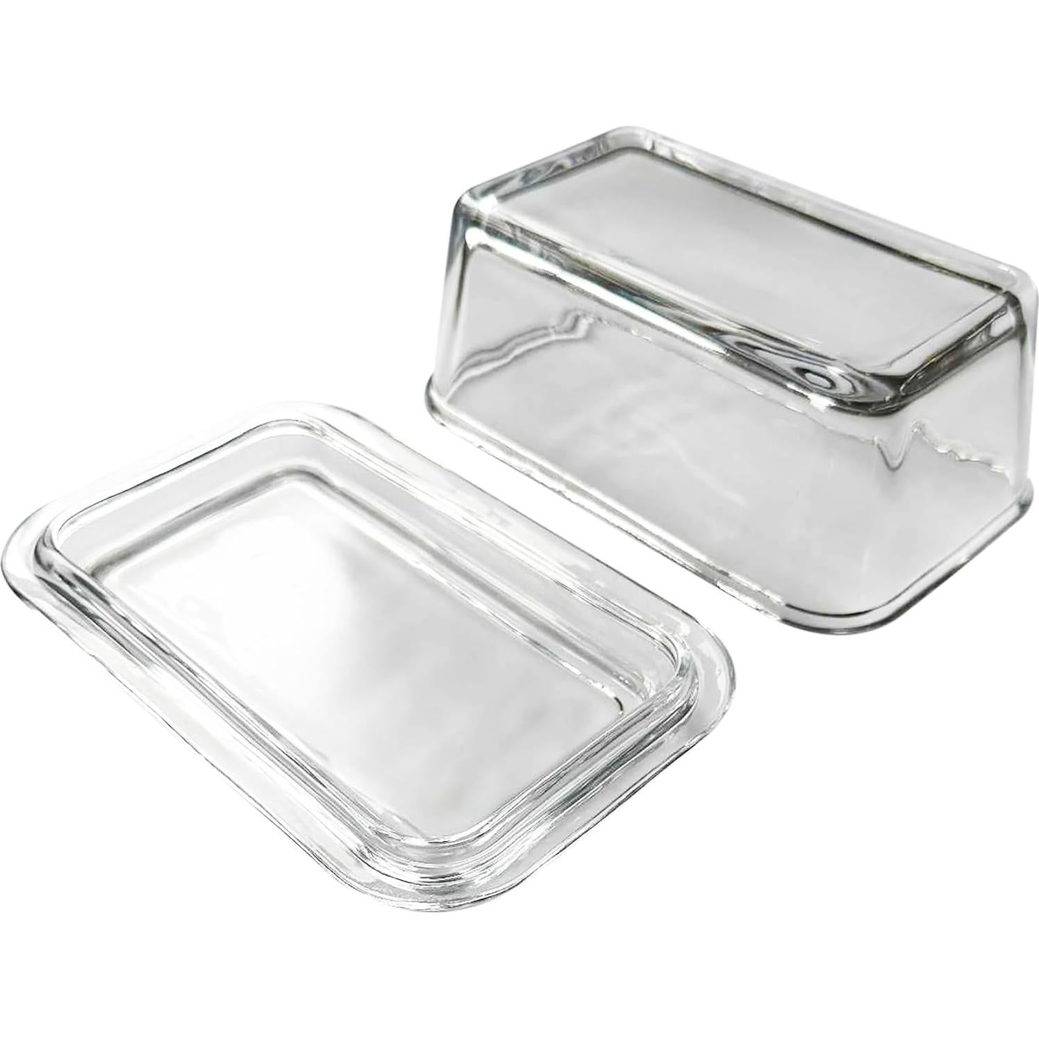 Plato de Mantequilla de Vidrio Fox Run con Tapa 17.15 cm