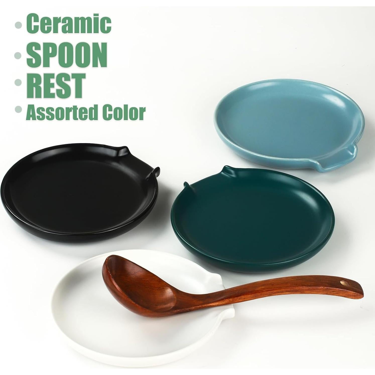 Soporte para Cucharas de Cerámica Lfpkixise 14.5 cm Negro