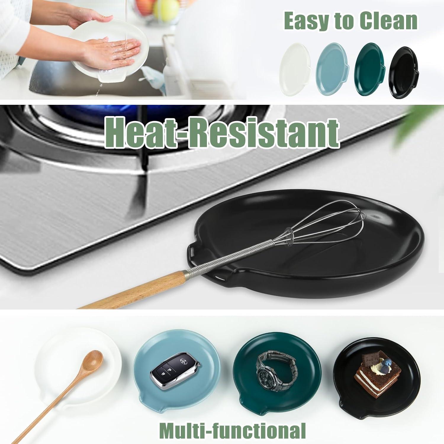 Soporte para Cucharas de Cerámica Lfpkixise 14.5 cm Negro