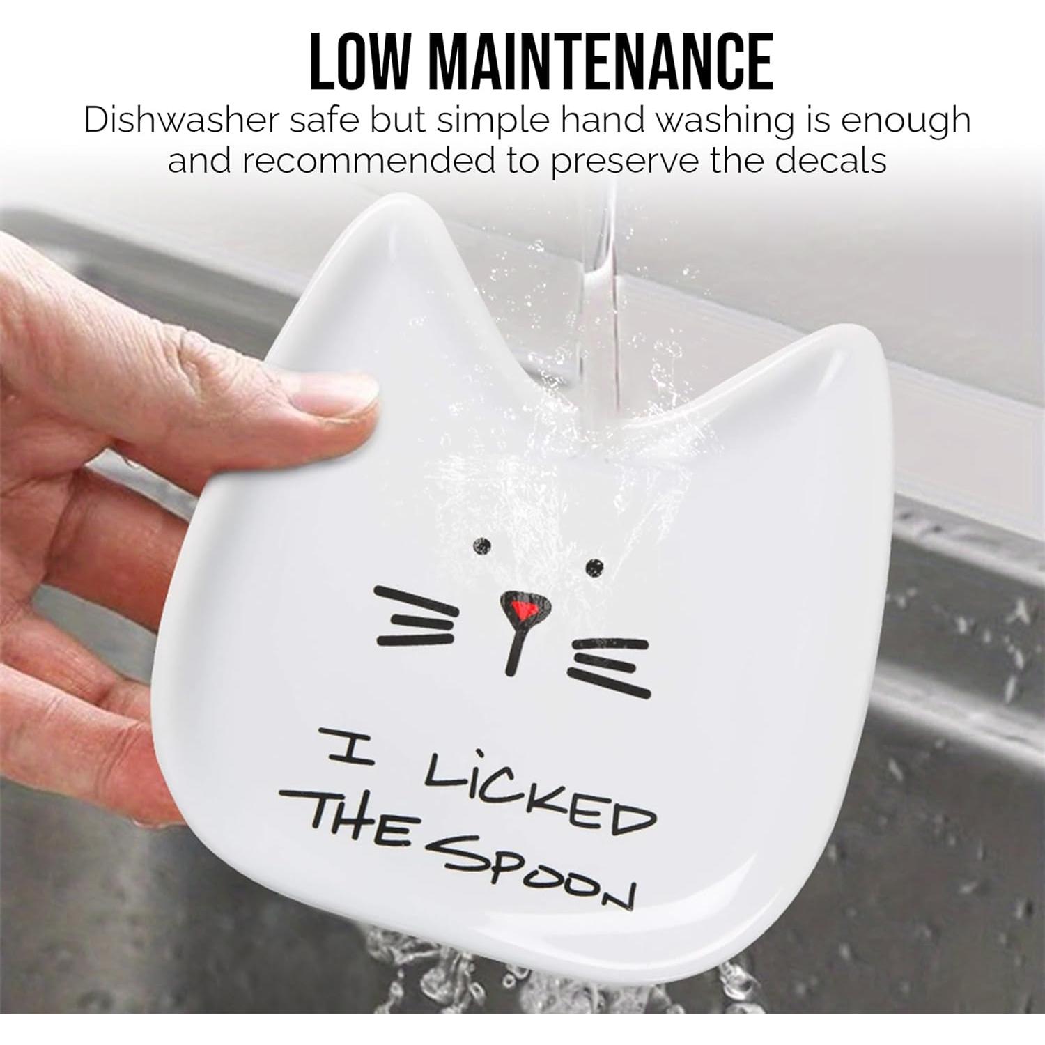 Soporte para Cucharas de Cerámica Pavilion Blobby Cat 12.7 cm