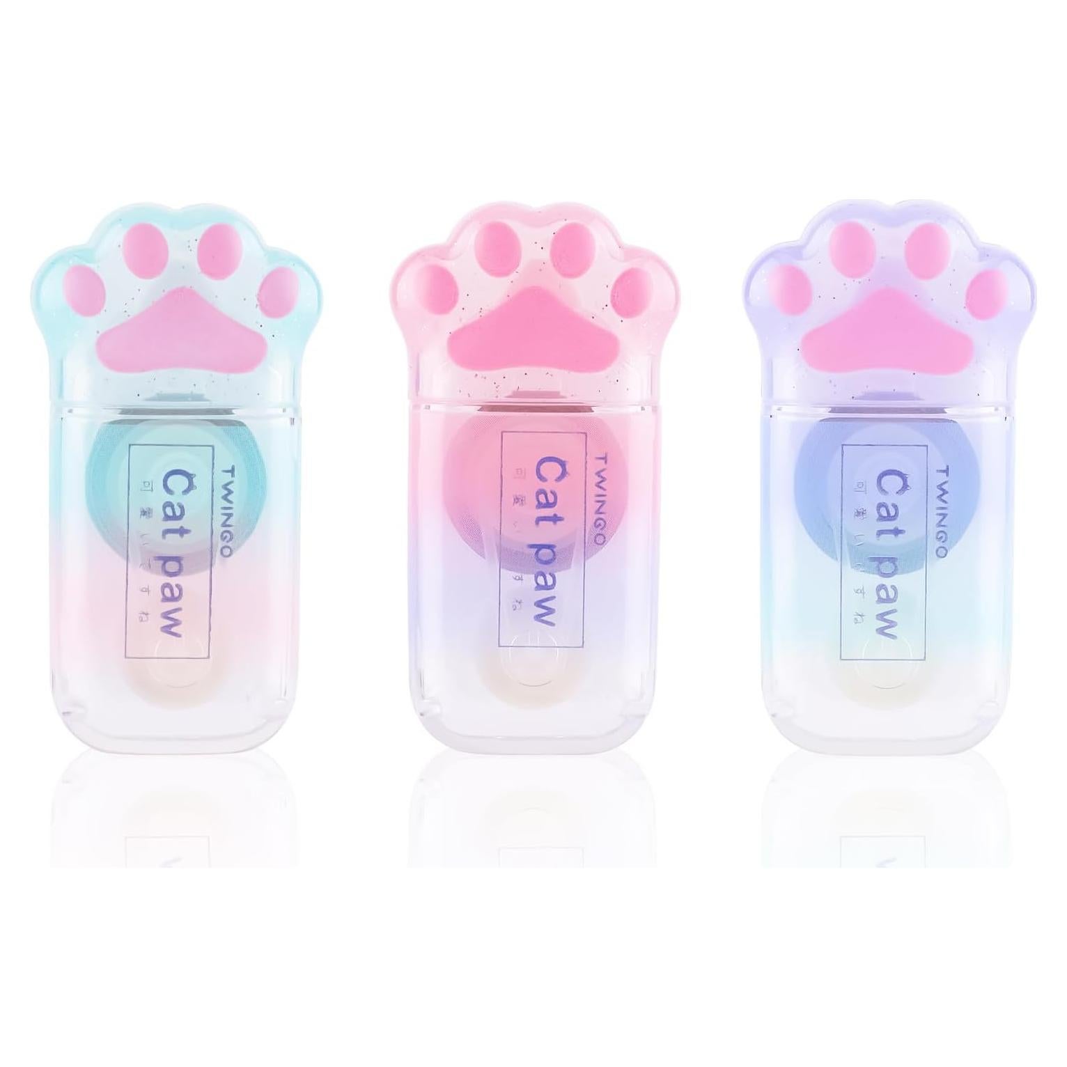 Paquete de 3 Cintas Correctoras Kogcmeetl Patita de Gato 5mm