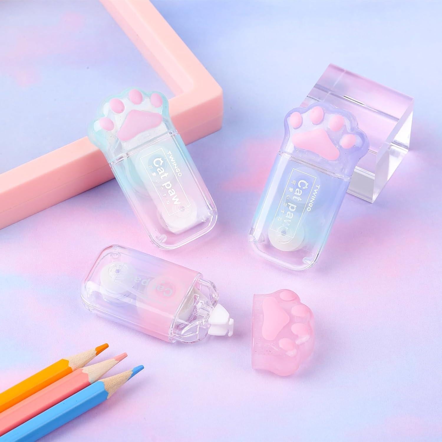 Paquete de 3 Cintas Correctoras Kogcmeetl Patita de Gato 5mm