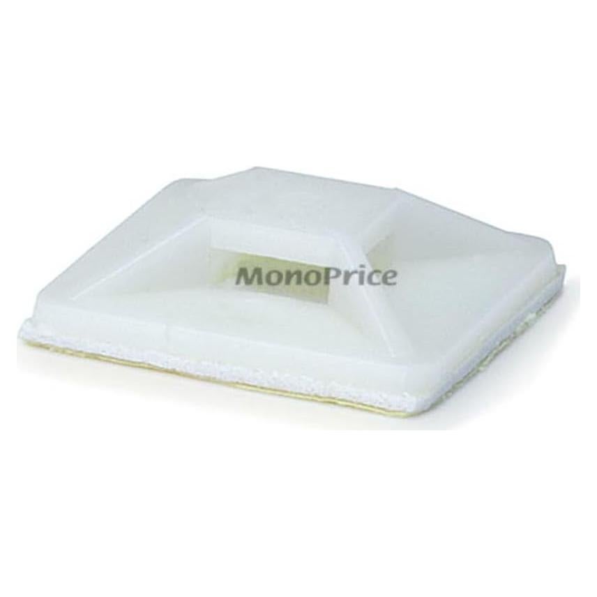 Montajes de Bridas Adhesivas Monoprice 25mm 100pcs Blanco