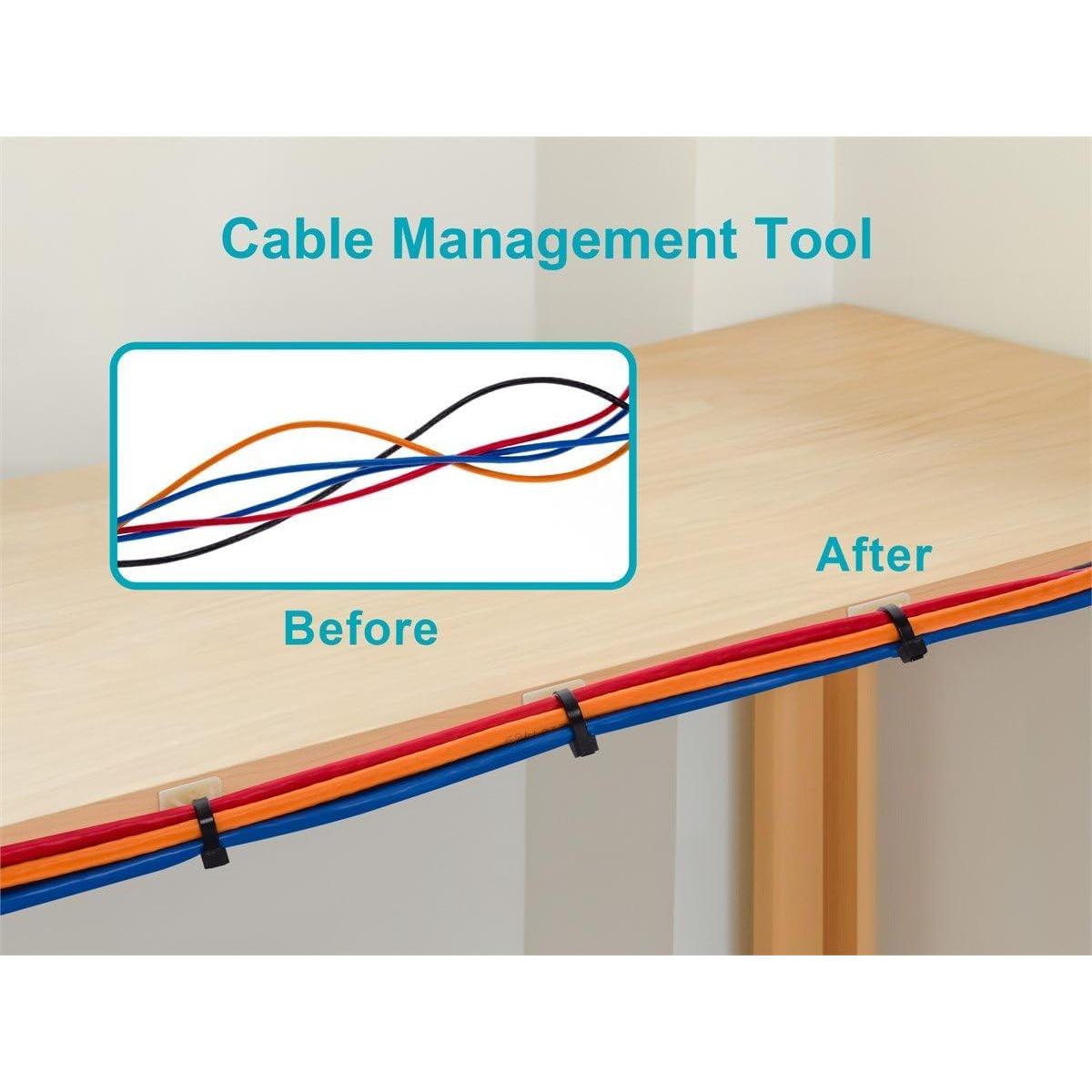 Montajes de Bridas Adhesivas Monoprice 25mm 100pcs Blanco