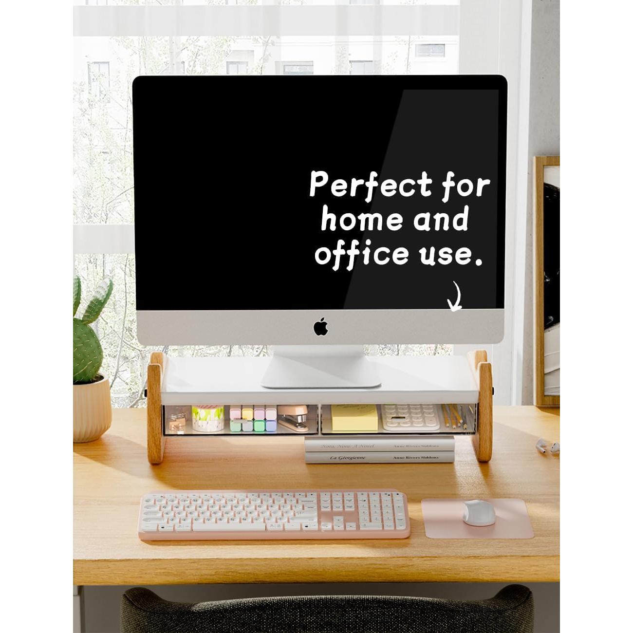 Soporte Elevador para Monitor AFOOYO con Cajones Acrílicos