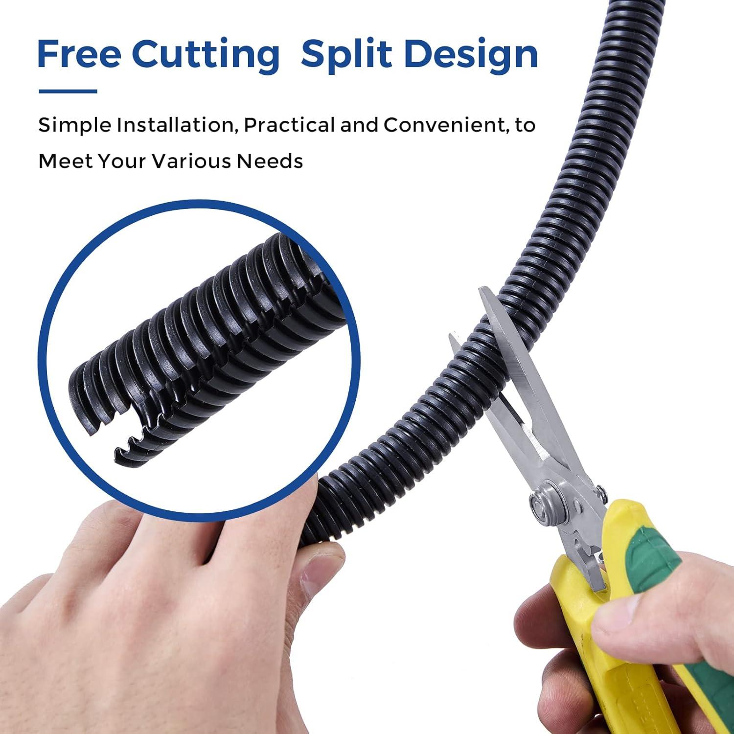 Manga de Alambre 1.27 cm x 3.05 m YCLYC Negra para Cables