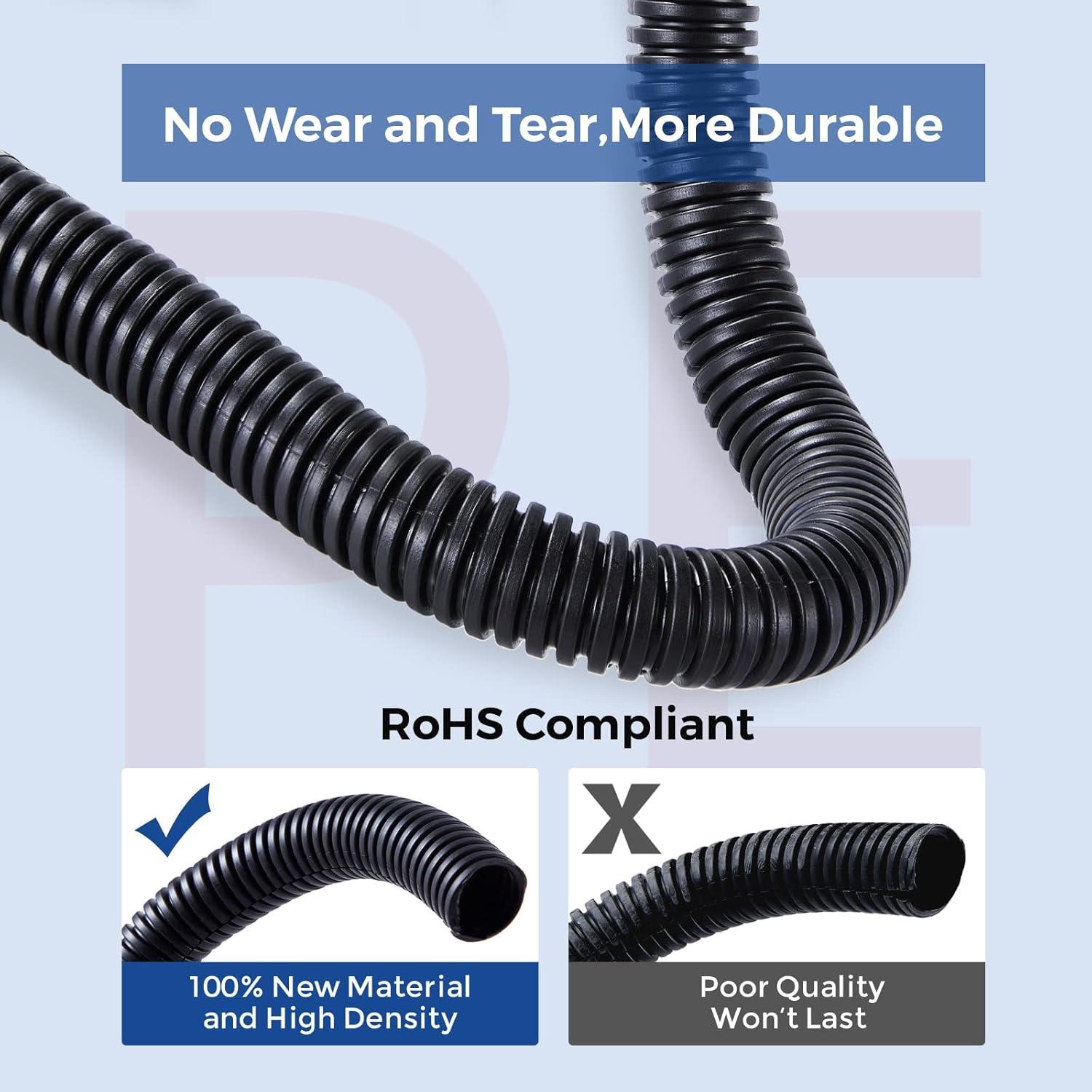 Manga de Alambre 1.27 cm x 3.05 m YCLYC Negra para Cables