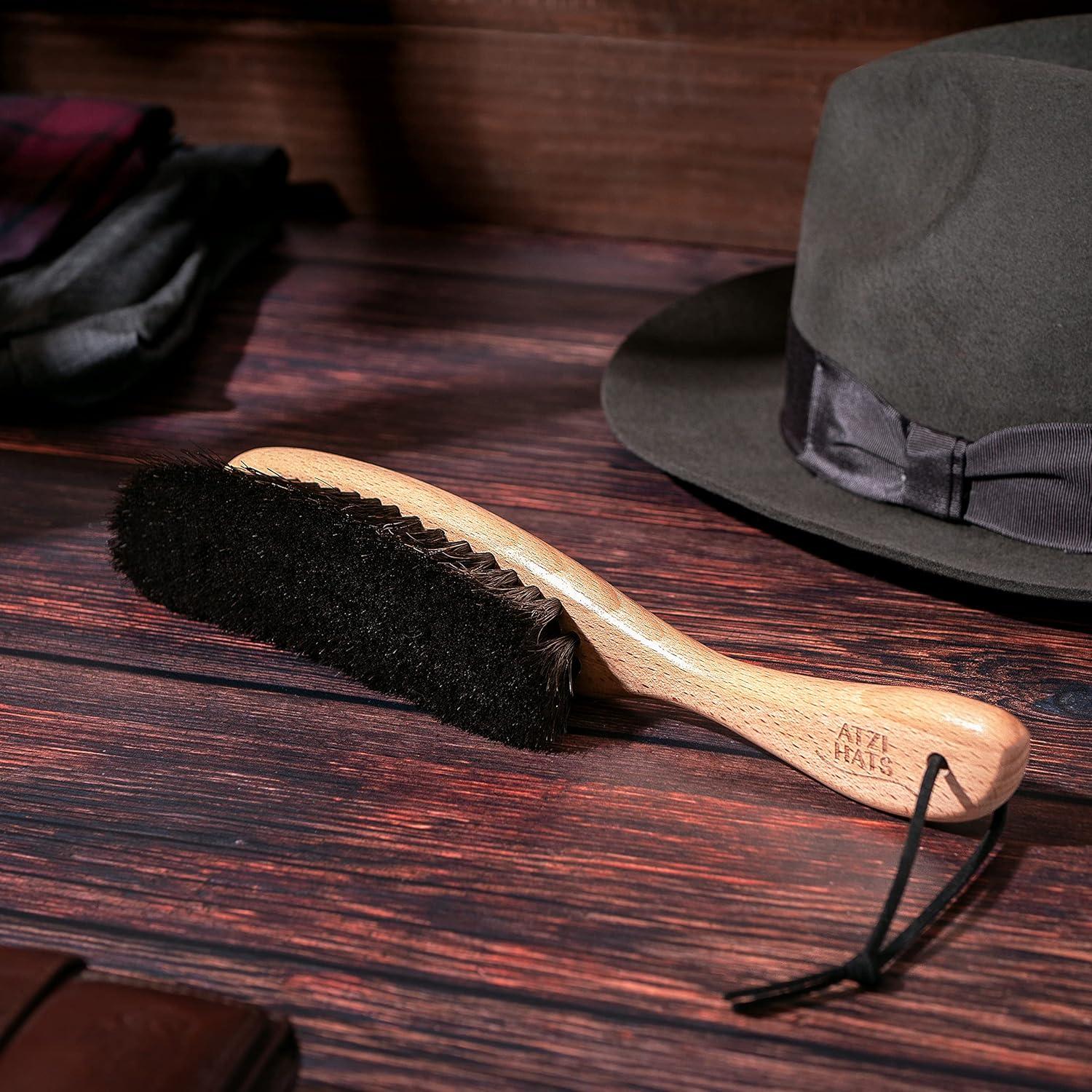Cepillo para Sombreros Atzi Hats - Cerdas de Caballo 100% - 26.67 cm