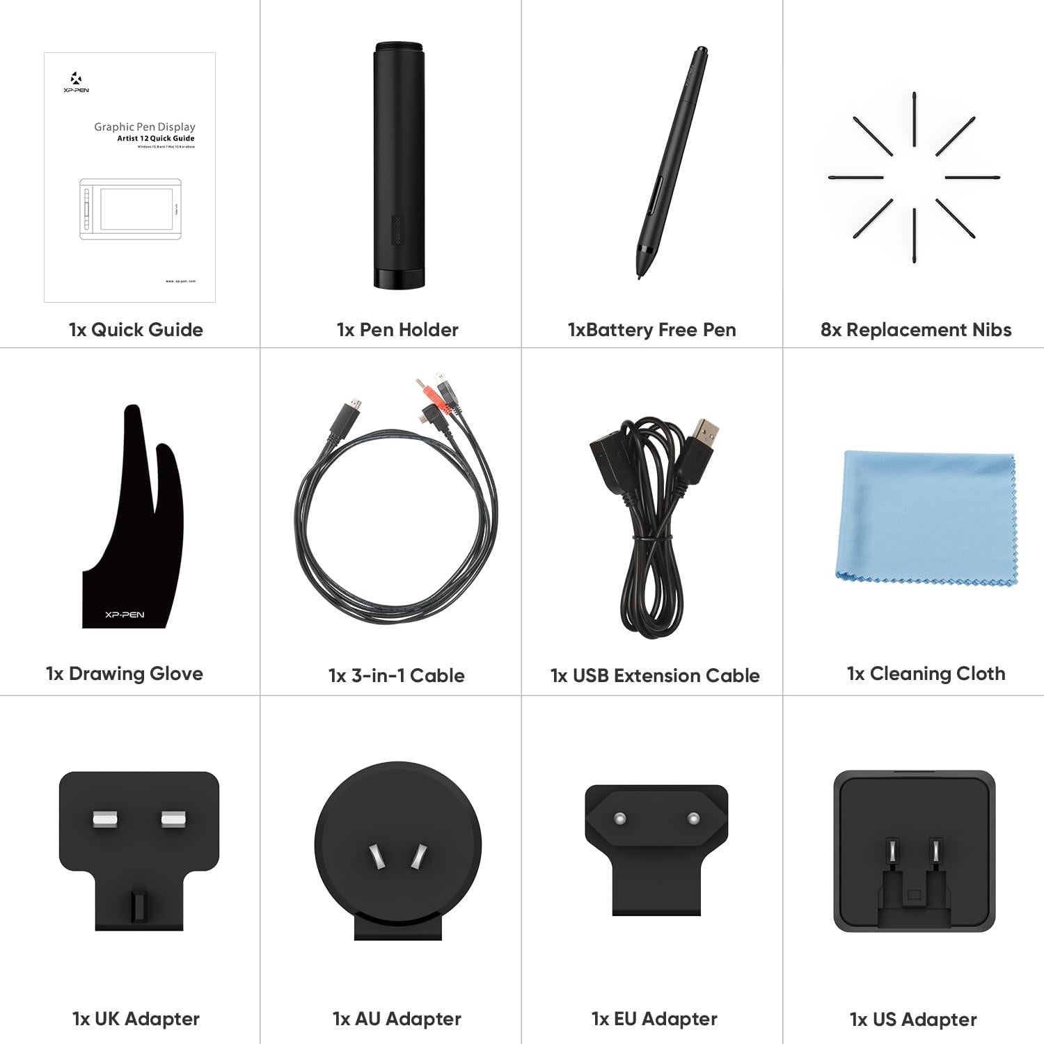 XP-PEN Artist 12 Tableta de Dibujo 11.6" FHD 8192 Niveles