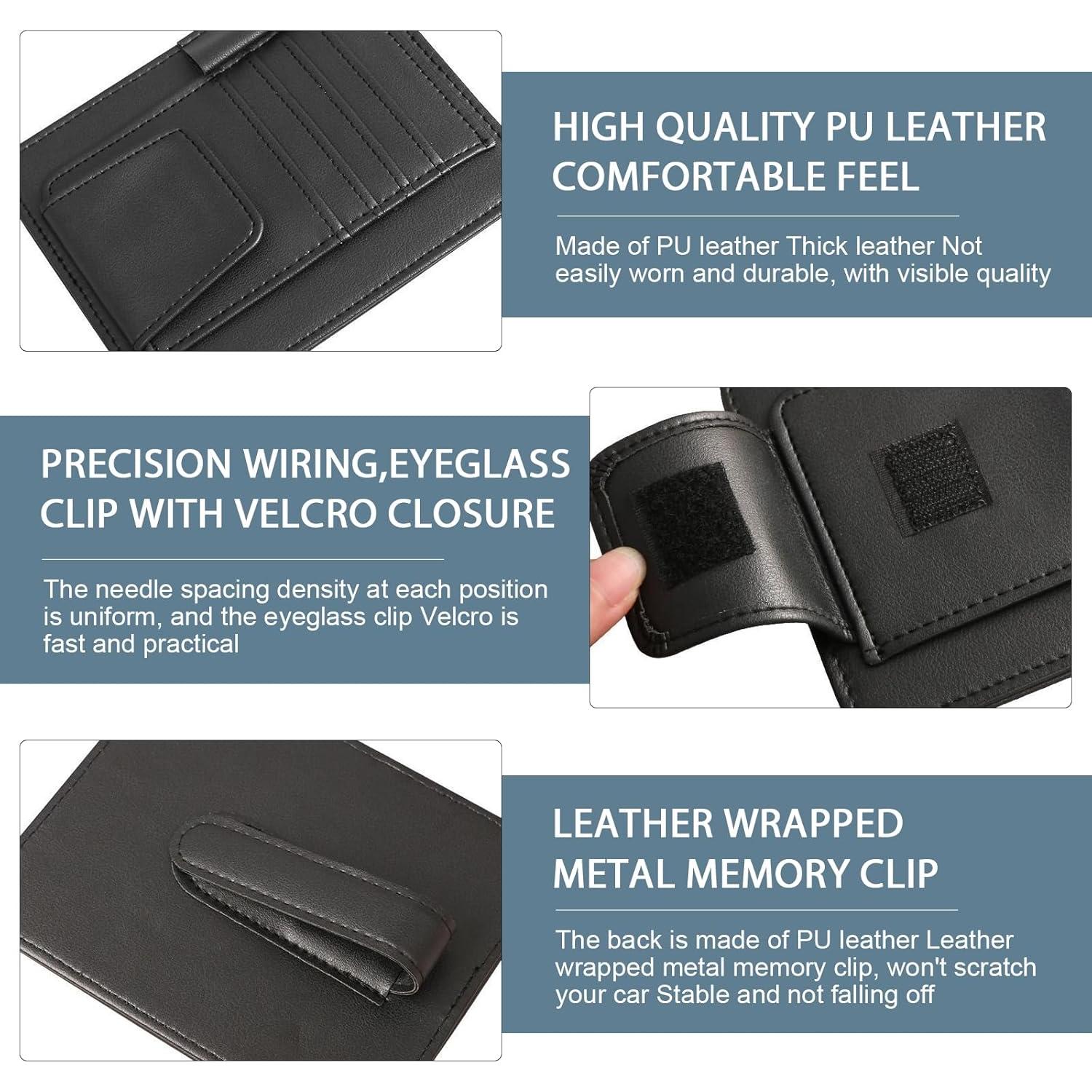 Organizador de Visera de Coche Anyhut - Soporte para Gafas y Documentos