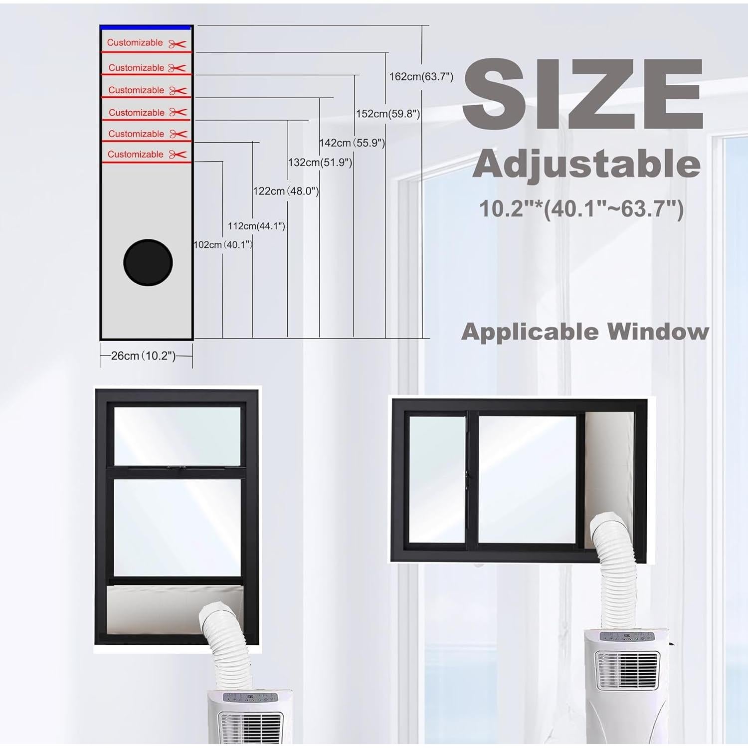 Kit de Ventilación para Aire Acondicionado Portátil CHICHIBEBE 10x162.56cm