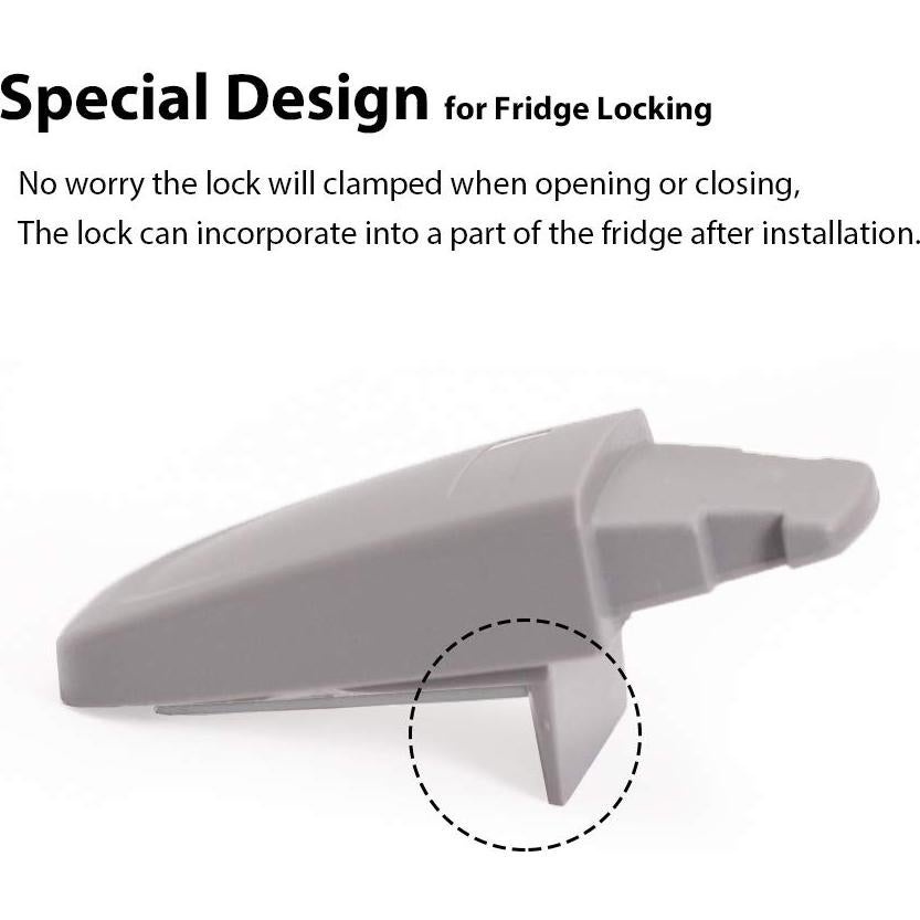 Cerradura de Refrigerador Eudemon para Niños Gris - Fácil Instalación